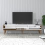 Hanah Home Valensiya Conjunto de Muebles de Salón, Nogal y Blanco